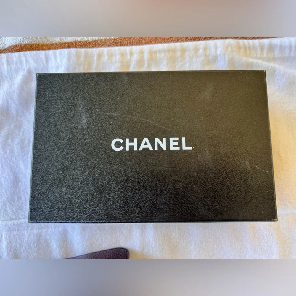 Chanel Quilted CC Logo Wallet in Dark Burgundy